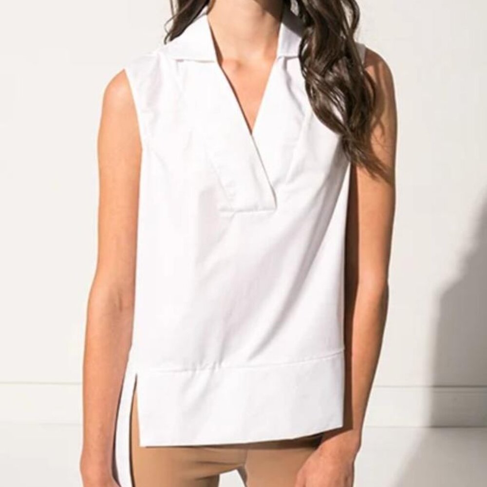 LAMARQUE Keana Split‎ Neck Tunic - White - XS